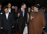  Bashar Assad , Hassan Nasrallah , Mahmoud Ahmadinejad 2010 