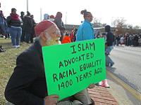  Thousands watched this Jamaat placard during the MLK parade in Baltimore 
