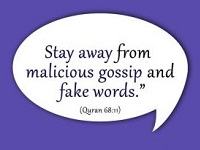  Stay away from malicious gossip and fake words 